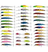 Amazon.co.jp: ルアーセット 43個 釣具セット 大量 川 海 湖 渓流